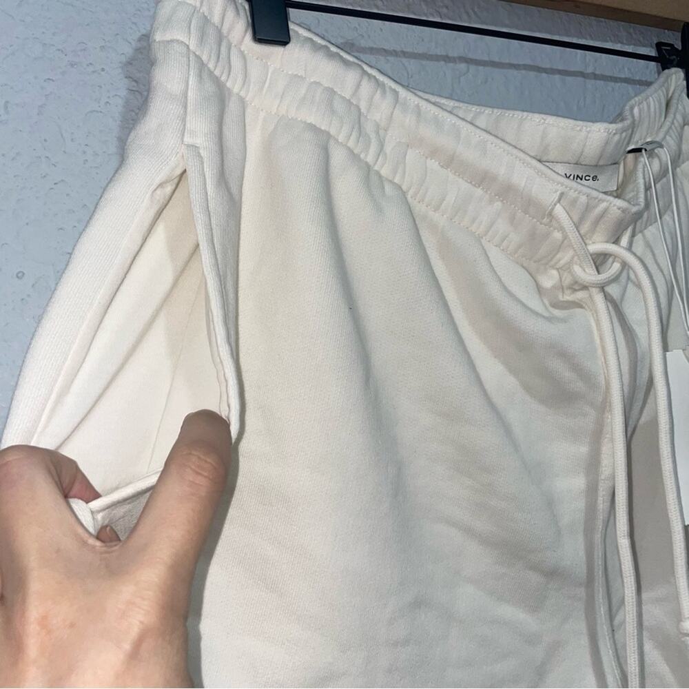 Vince Drawstring Lounge Shorts in Bone Large 100% Cotton - Picture 5 of 11